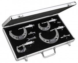 Starrett ST444.1BXRLZ 4-Piece Outside Micrometer Set, 0 to 4&quot; range-