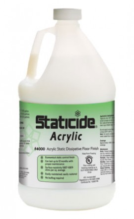 Staticide 40005 Acrylic Static-Dissipative Floor Finish, 5 gal-