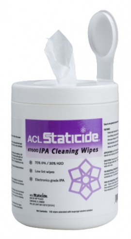 ACL Staticide 7630 IPA Cleaning Wipes with three refill rolls-