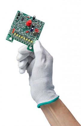 ACL Staticide GLKT-S ESD Knit Gloves with Coated Tips, Small, 36 Pairs-