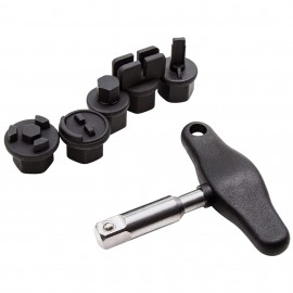 Steelman 42439 Oil Drain Plug Wrench Kit, 6-piece, for plastic plugs-