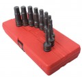 Sunex 2639 Metric Hex Set, 1/2" drive, 10-pack-