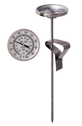Tel-Tru LT225R08220F Laboratory Testing Thermometer, 2&amp;quot;, glass-