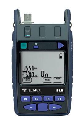 Tempo T2824 LED and Laser Quad Optical Test Source with output wavelength of 1310 and 1550 nm laser, and 850 and 1300 nm LED-