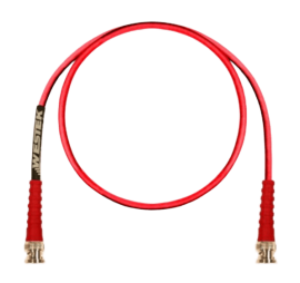 Tempo TC-500RX BNC to BNC Receive, 8&amp;quot; DSX-3 patch or adapter cord, RG59 cable receive Red-