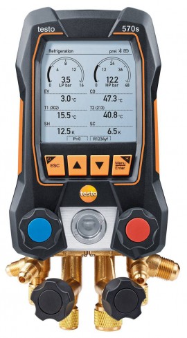 Testo 570s Smart Digital Manifold with Bluetooth, -15 to 870 psi, -58 to 302&amp;deg;F-