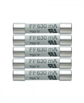 Testo 0590 0007 Spare Fuses, set of 5, 630mA/600V-