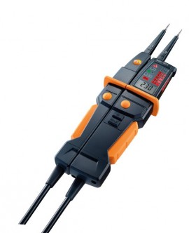 Testo 750-3 Digital Voltage, Continuity, Phase Sequence Tester with GFCI Test, Flashlight &amp; 3 Digit LCD-