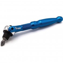 Titan 11316 Swivel Head Micro Ratchet, 1/4&amp;quot; drive, aluminum-