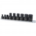 Titan 16140 Impact Bit Socket Set, SAE, 9-piece-