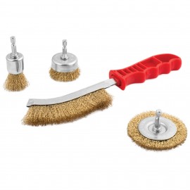 Titan 22209 Crimped Wire Brush Assortment, 4-piece, 1/4&amp;quot; hex shank-