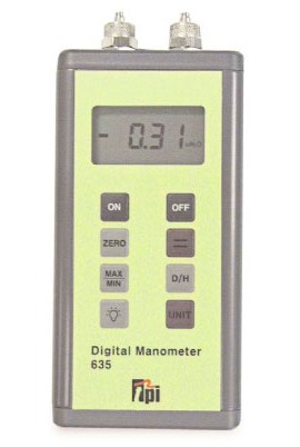 TPI 635 Differential Manometer, Dual Input, 5 psi-