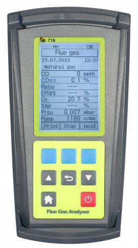 TPI 716N Combustion Analyzer with Graphical Display, Combustible Gas Leak Check Wand, NOX-