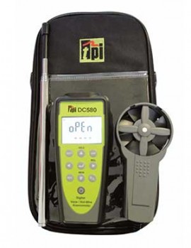TPI DC580C3 Airflow Meter with Hot-Wire Probe and Vane Probe-