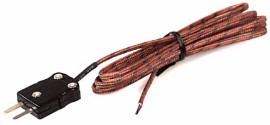 TPI GJ11M J-Type Beaded Thermocouple Probe, 4'-