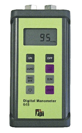 TPI 645 Differential Manometer, Dual Input, 30 psi-