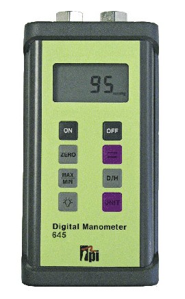 TPI 645NPT Dual Input Differential Manometer Kit, 30 PSI-