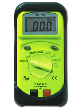 TPI 122 Compact Digital Multimeter with Adapter Range for Optional Accessories-