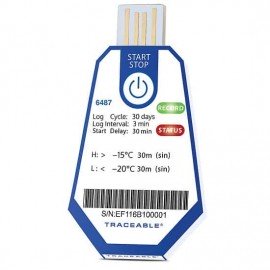 Traceable 18004-19 ONE Single Use USB Temperature Data Loggers, -4 to 5&amp;deg;F, 10-pack-