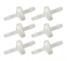 Traceable 3296 Chemical-Resistant Check Valves, 0.188", 6-Pack-