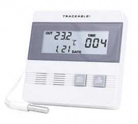 Traceable 4105 Thermometer with Time/Date Max/Min Memory-