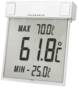Traceable 4160 Big-Digit See-Thru Thermometer, Celsius, -25 to 70&amp;deg;C-