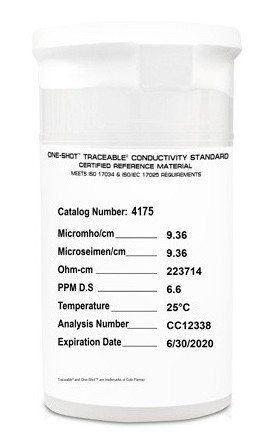 Traceable 4175 One-Shot Conductivity Standards, 6-Pack, 10 &amp;mu;S-