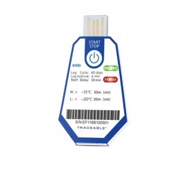 Traceable 6490 Single-Use Data Logging Thermometer, 6 mins/60 days, -4 to 5&amp;deg;F, 10 pack-