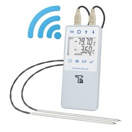 Traceable 6511 Ultra-Low Wi-Fi Data Logging Thermometer with 2 stainless steel probes-