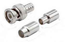 Triplett 301-0TP Male BNC Crimp-On Connector, 10-pack, 50 &amp;ohm;-