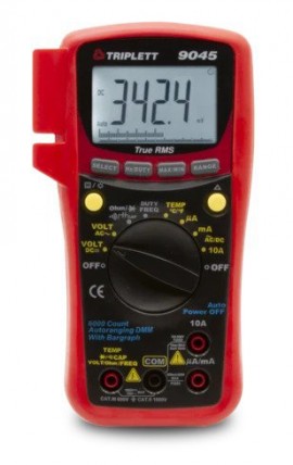 Triplett 9045-NIST True RMS Autoranging Multimeter, CAT III 600 V,-