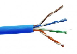 Triplett CAT5-1000BL CAT5E UTP Data Cable, 24 AWG, 1000', blue-