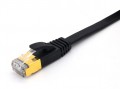 Triplett CAT7-1BK CAT7 SF/FTP Shielded Patch Cable, 1', black-