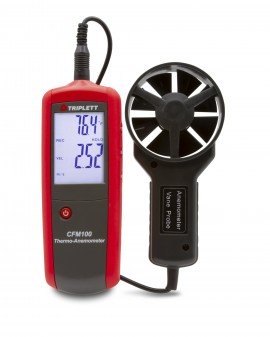 Triplett CFM100 Thermo-Anemometer, 5900 ft/min, 9900 CFM/CMM-