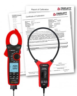 Triplett CM3000-NIST True RMS AC/DC Clamp Meter with 3000A AC flex clamp, 1000A, -40 to 1832°F-