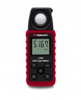 Triplett LT80-NIST LED Light Meter with NIST Certificate, 400000 lux, 40000 fc-