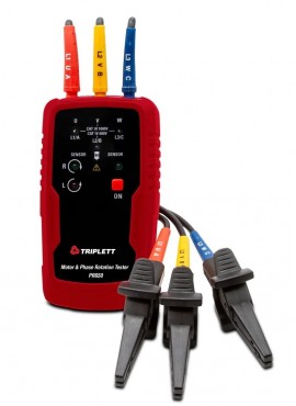Triplett PR650 Non-Contact 3-Phase Sequence and Motor Tester, 45 to 66 Hz, 70 to 1000 V AC-
