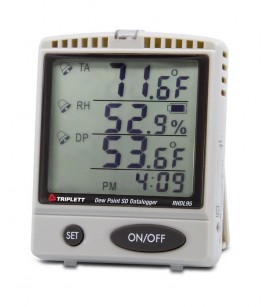 Triplett RHDL95-NIST Humidity, Temperature, and Dew Point SD Data Logger, 0 to 99.9% RH, 14 to 158&amp;deg;F and -4 to 158&amp;deg;F-