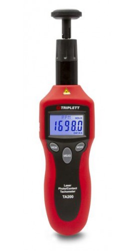 Triplett TA200 Contact and Laser Photo Tachometer-