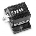 Trumeter 14 Series Stroke Totalizing Counter with square case and base mount, left-hand, top-going-