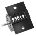 Trumeter 14 Series Non-Reset Stroke Totalizing Counter, round casing, left hand, top-coming, panel mounting flange-
