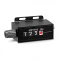 Trumeter 22 Series Rotary Counter with four digits and top-coming, meter and decimeter, right-hand rotary shaft-