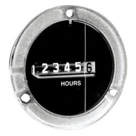 Trumeter 710-0006 Electromechanical Hour Meter with Wire Leads, 24 VAC, 60 Hz-