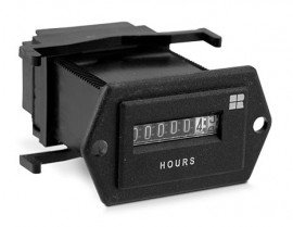 Trumeter 731-0040 Non-Reset Electromechanical Time Meter, 2-Hole Rectangular-