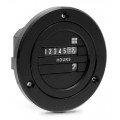 Trumeter 731-0046 DC Hour Meter with Running Indicator, 10 to 80 VDC, 3-Hole Round-