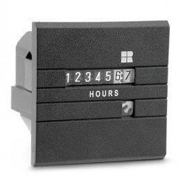 Trumeter 731-0180 DC Hour Meter with Running Indicator, 10 to 80 VDC, Square-