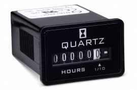 Trumeter 732-0002 Totally-Sealed DC Hour Meter, 10 to 80 VDC, Flush Rectangular-