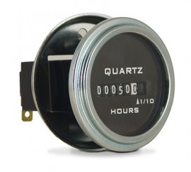 Trumeter 732-0023 Totally-Sealed DC Hour Meter, 10 to 80 VDC, Stirrup Mount-