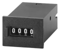Trumeter MK Series 4-Digit Totalizing Counter, 220 V DC, 25 CPS, manual button, spring clip mount,-