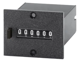 Trumeter MK Series 6-Digit Totalizing Counter, 12 V DC, 10 CPS, manual button, screw panel mount,-